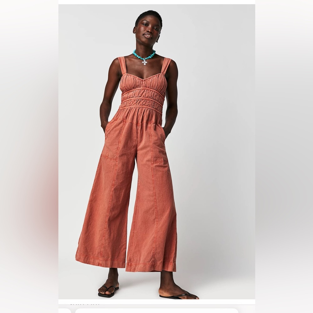 After All Ruched One Piece | Free People | Large  | Cinnamon